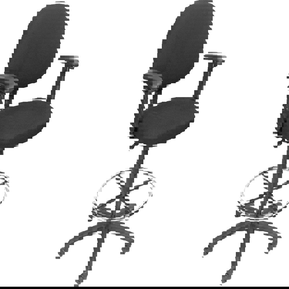 Adjustable Drafting Chair with Adjustable Arms and Removable Foot Rest: 25-1/2 to 30-1/2